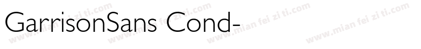 GarrisonSans Cond字体转换